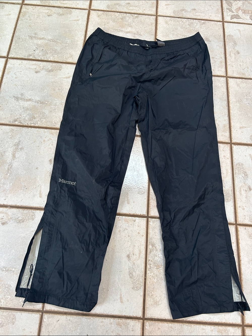 Marmot Men's Black Lightweight Rain Pants size XL